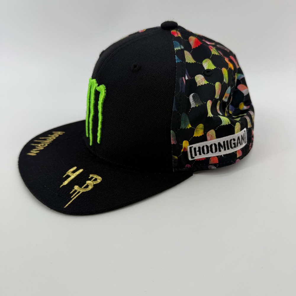 Ken Block X Trouble Andrew Official Monster Black Snapback Hoonigan Hat